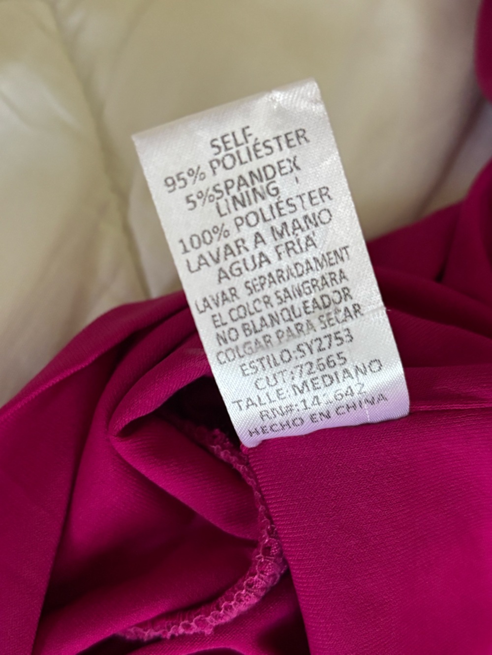 She + Sky Fuchsia Puff Sleeve V-Neck Crop Top - Picture 8 of 8